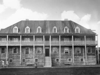 Big House at Fort Edmonton Park, 1975, front elevation.