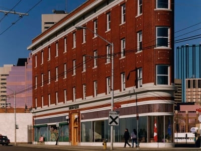 Gibson Block, 2007, side elevation. Photo by James Dow. Courtesy of COE Sustainable Development.