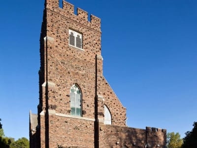 Holy Trinity Anglican Church in 2008 from the front view, showcasing its architectural features.