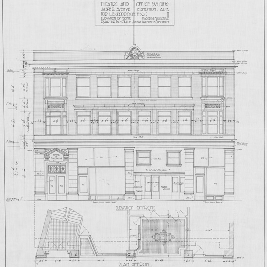 Gem Theater, proposed front elevation