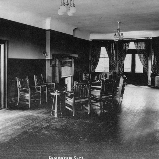 Edmonton Club, interior, 1909