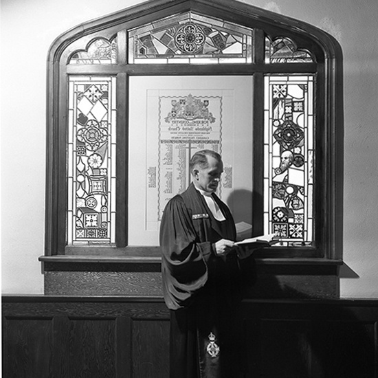 Highlands United Church- Memorial window, 1948