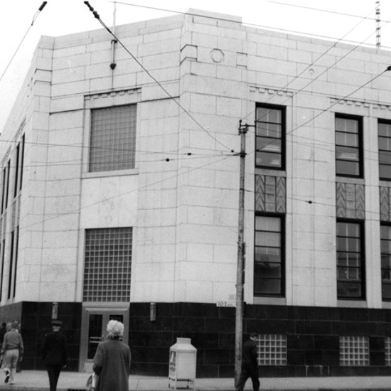 Churchill Wire Centre: City Telephones Building, 1957, front elevation