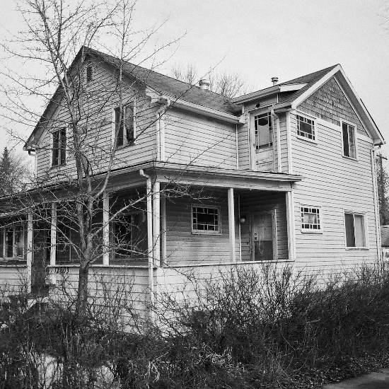 Dr. Cameron Residence, front and side elevation, 2015