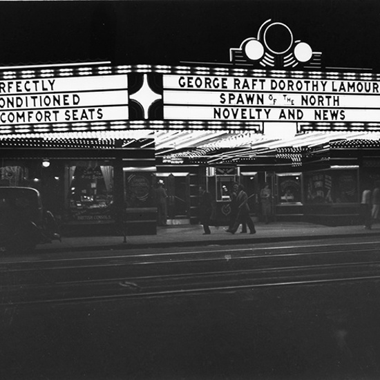 Renovated marquee, 1938