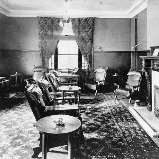 Edmonton Club, interior, 1909