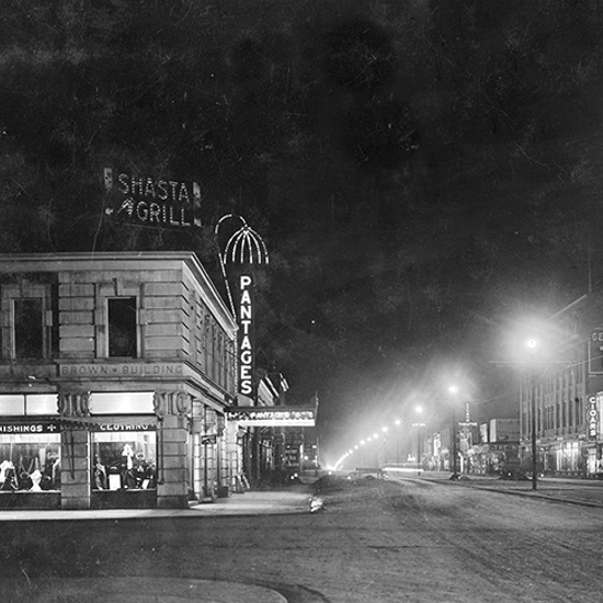 Pantages Theatre at night, ca. 1913