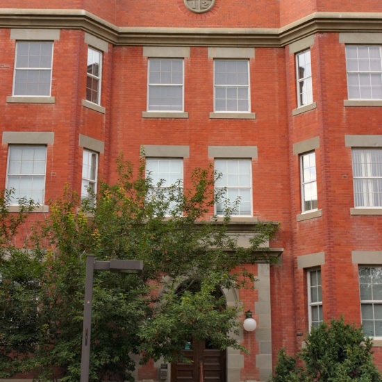 Assiniboia Hall, 2007, front entry detail