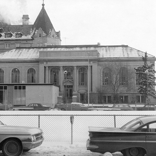 Edmonton Public Library -front elevation with addition 1960s