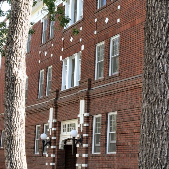 Westminister Apartments, 2007, front detail