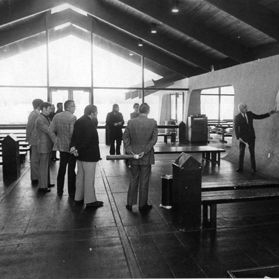 Mayfair Park Pavilions, dedication ceremony, interior view