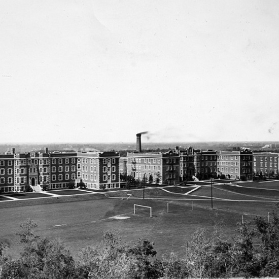 View of all three University of Alberta Halls, 1920